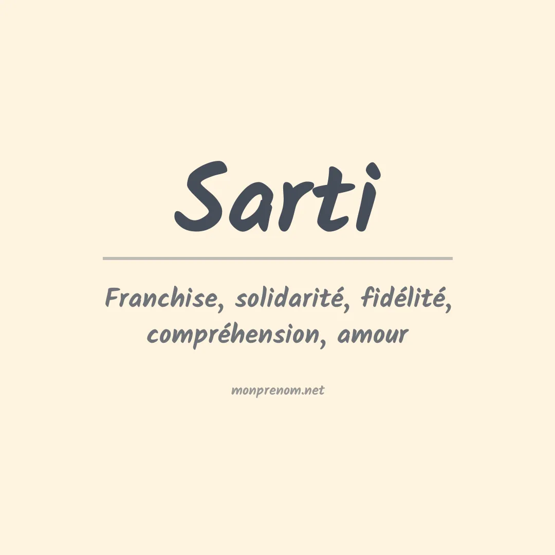 Prénom Sarti