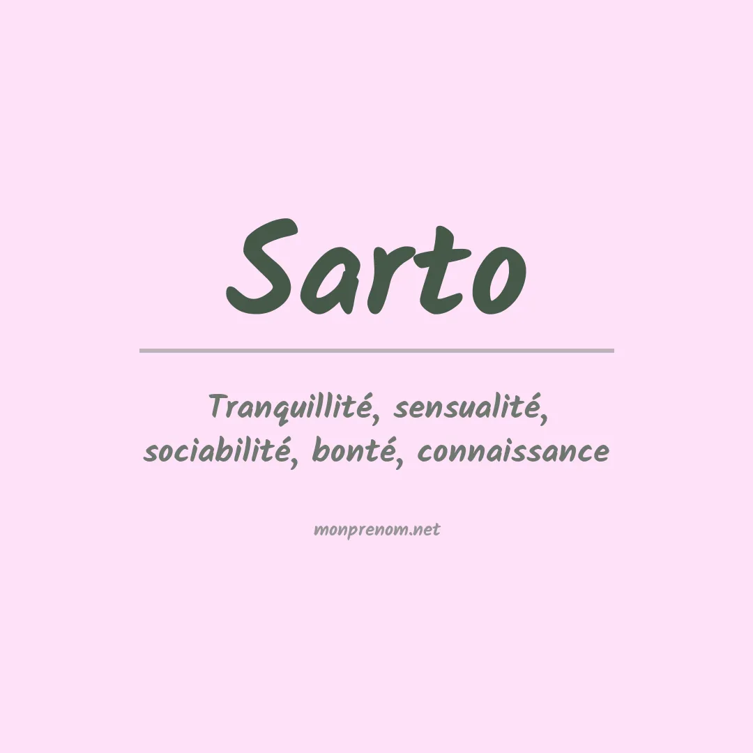 Prénom Sarto
