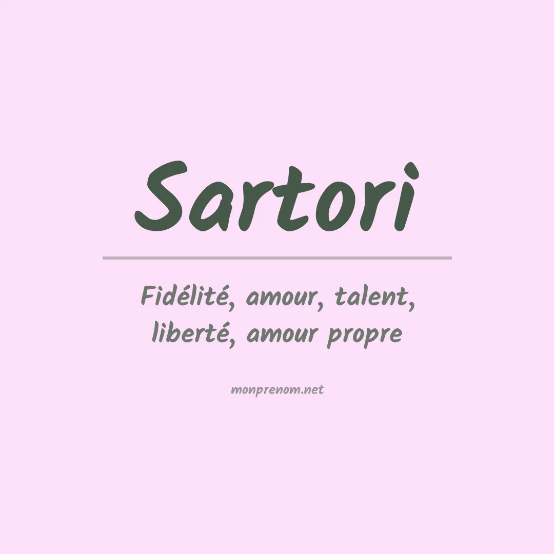 Prénom Sartori
