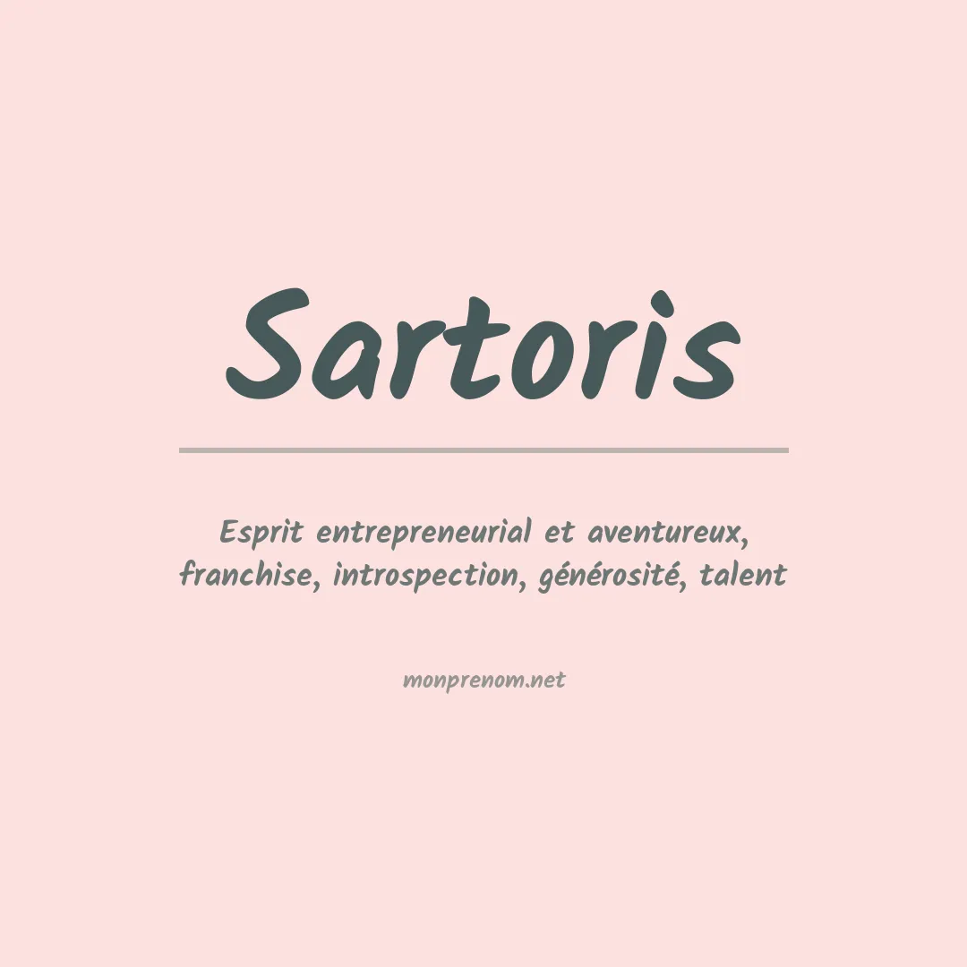Prénom Sartoris