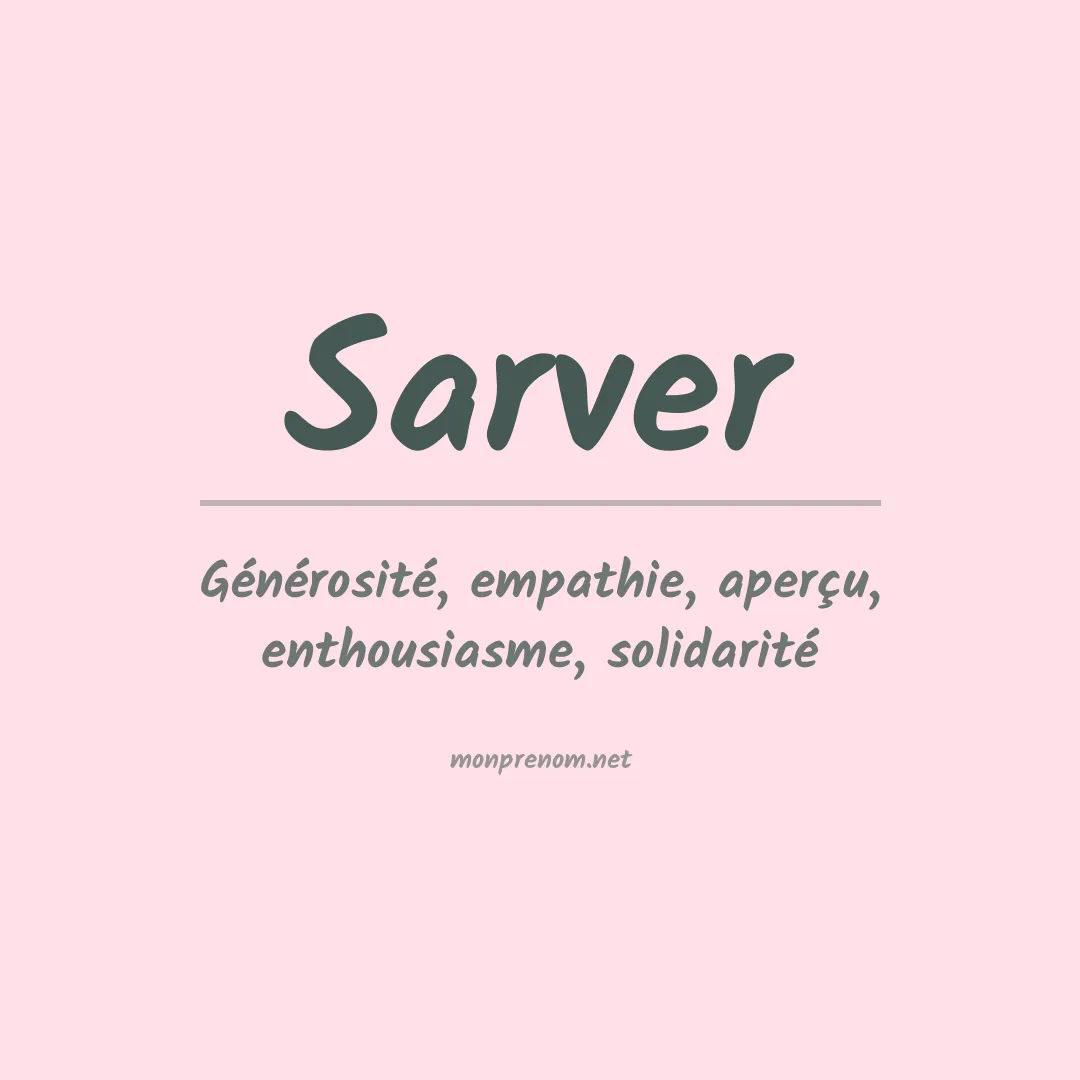 Prénom Sarver
