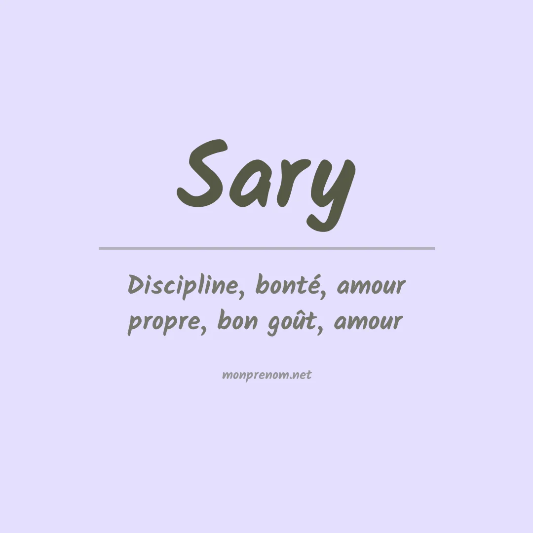 Prénom Sary