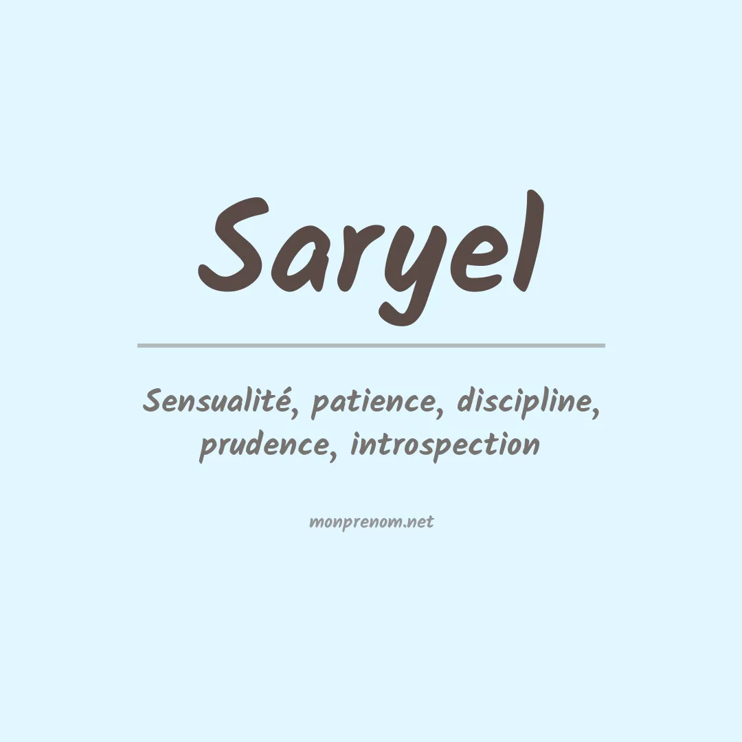 Signification du prénom Saryel