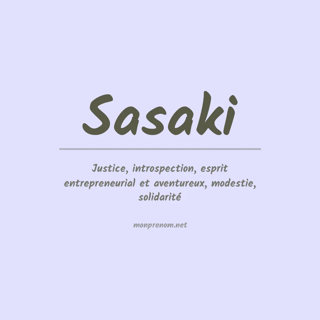 Prénom Sasaki