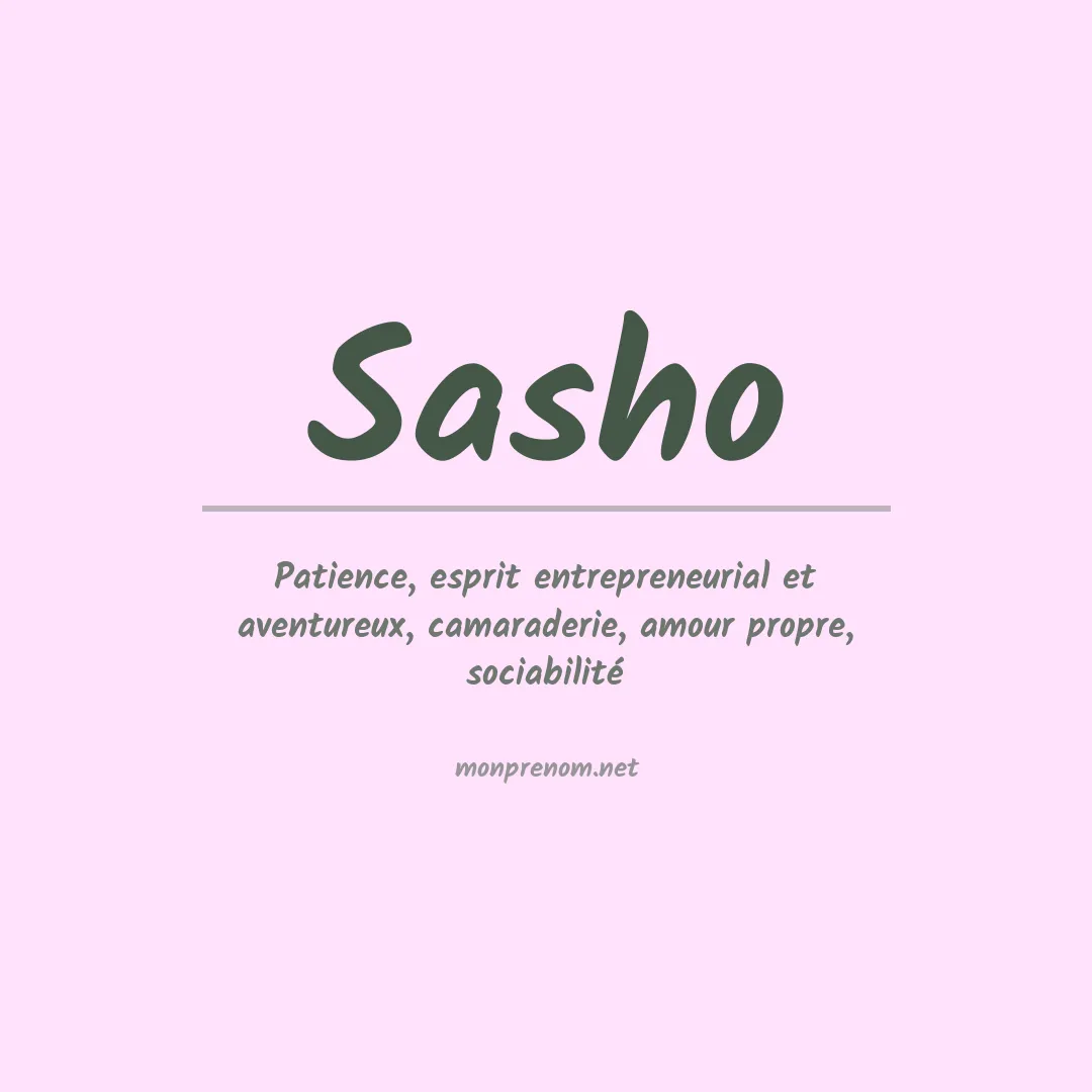 Prénom Sasho