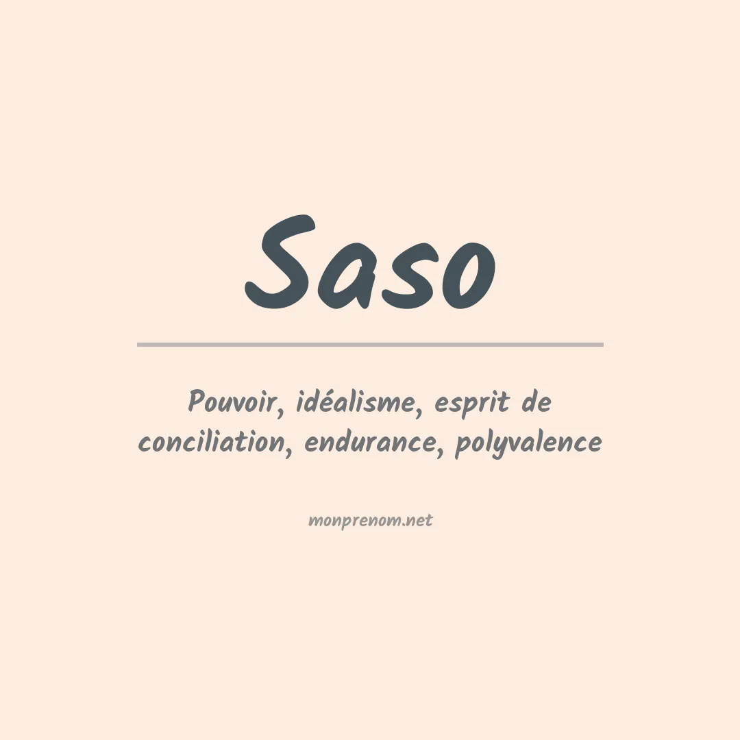 Prénom Saso