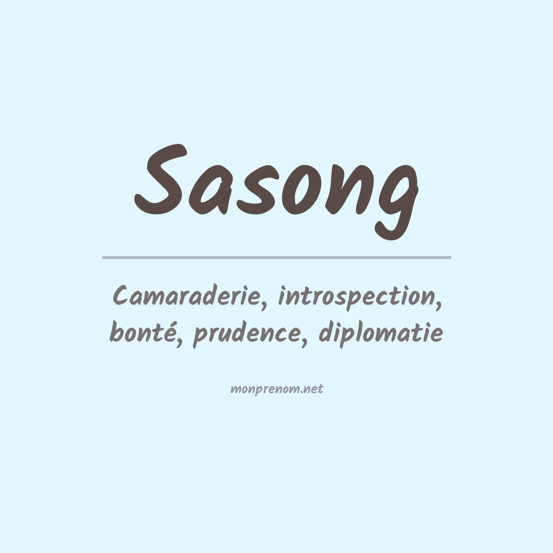 Signification du prénom Sasong