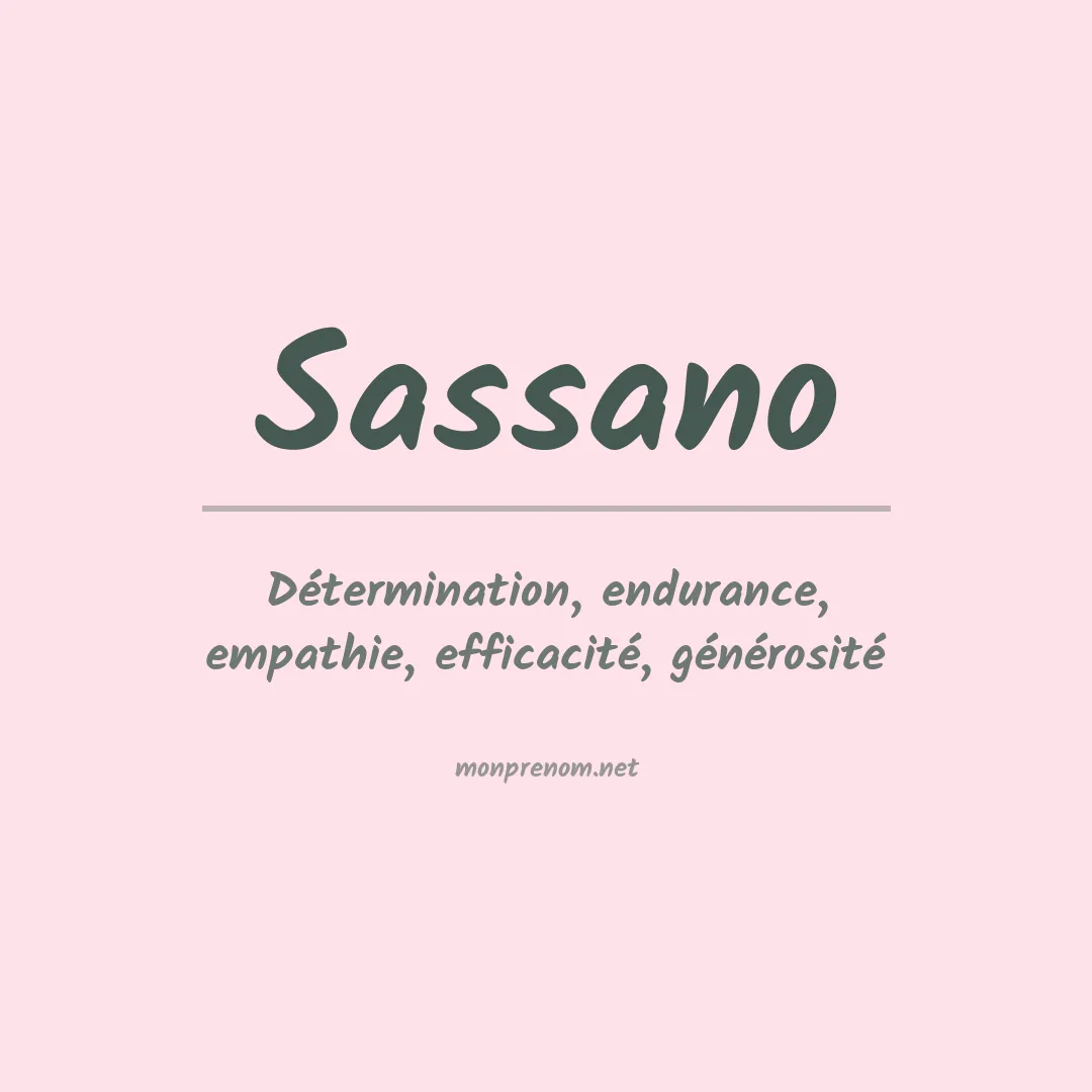 Prénom Sassano