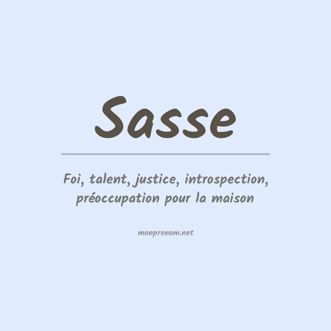 Prénom Sasse