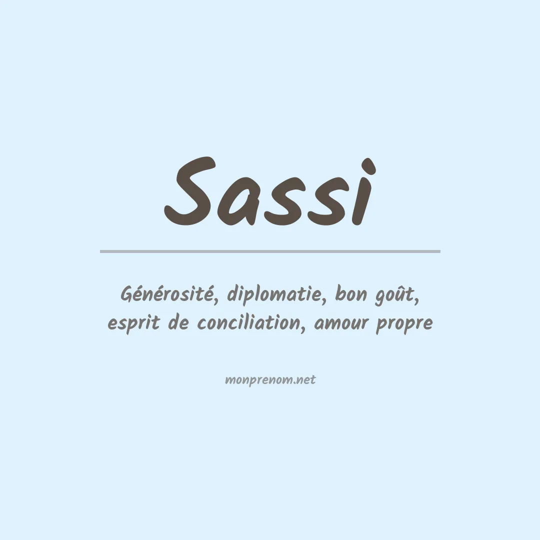 Prénom Sassi