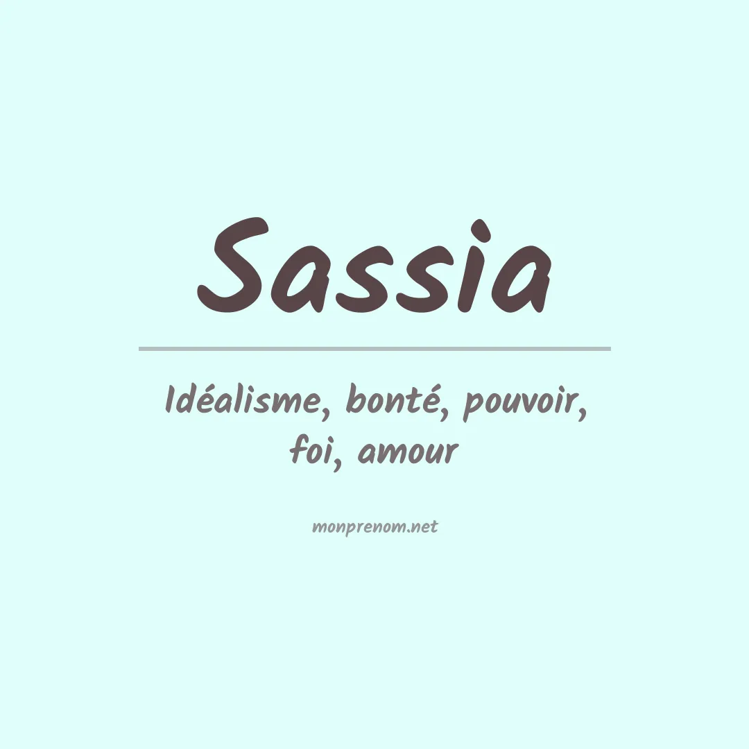 Signification du prénom Sassia