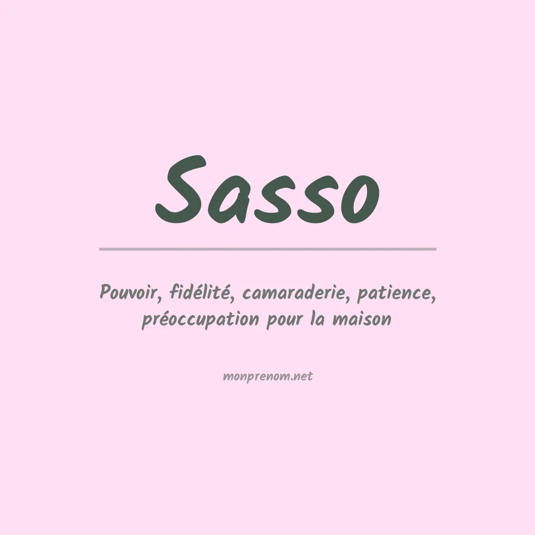 Prénom Sasso