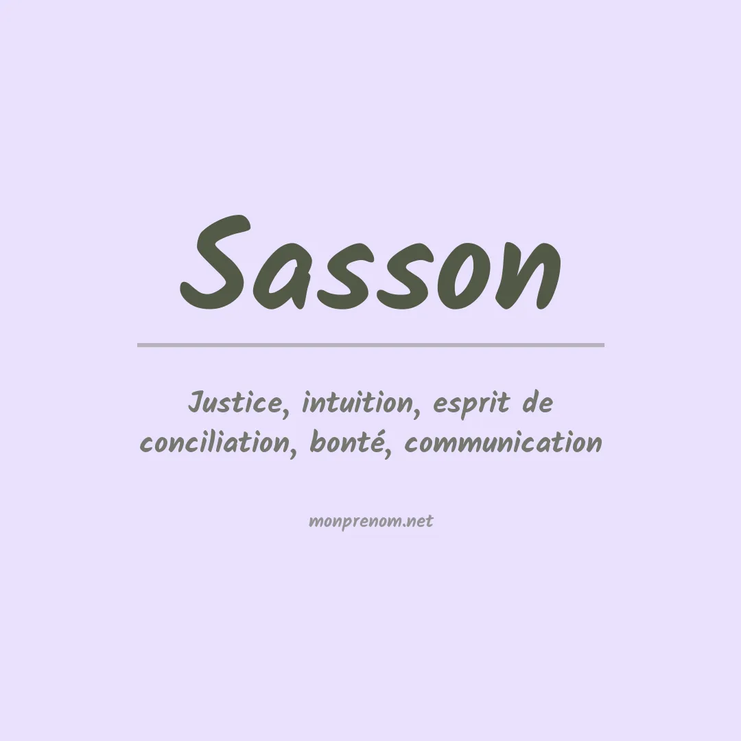 Prénom Sasson