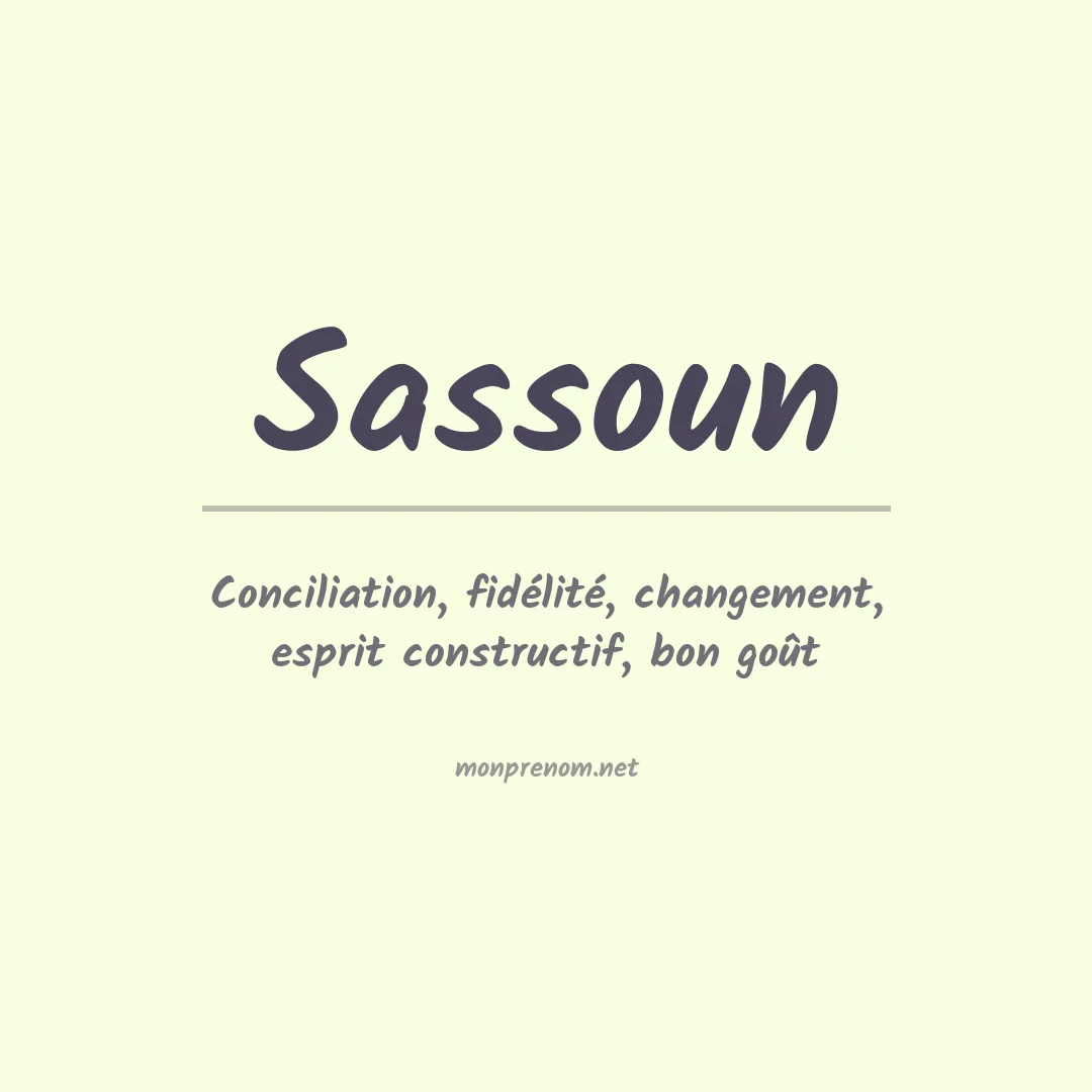 Prénom Sassoun