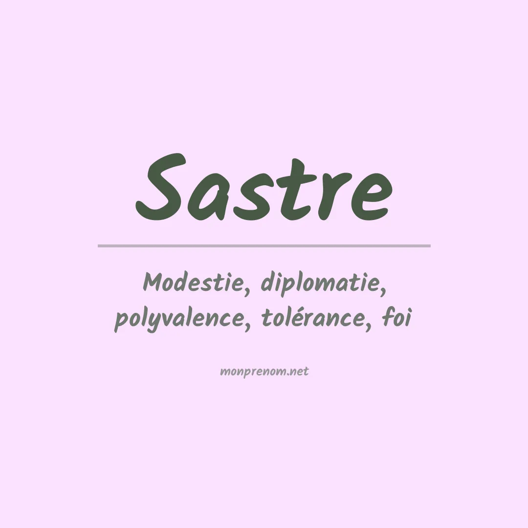 Prénom Sastre