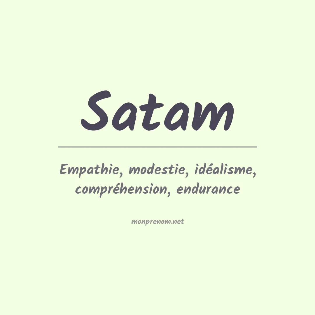 Signification du prénom Satam