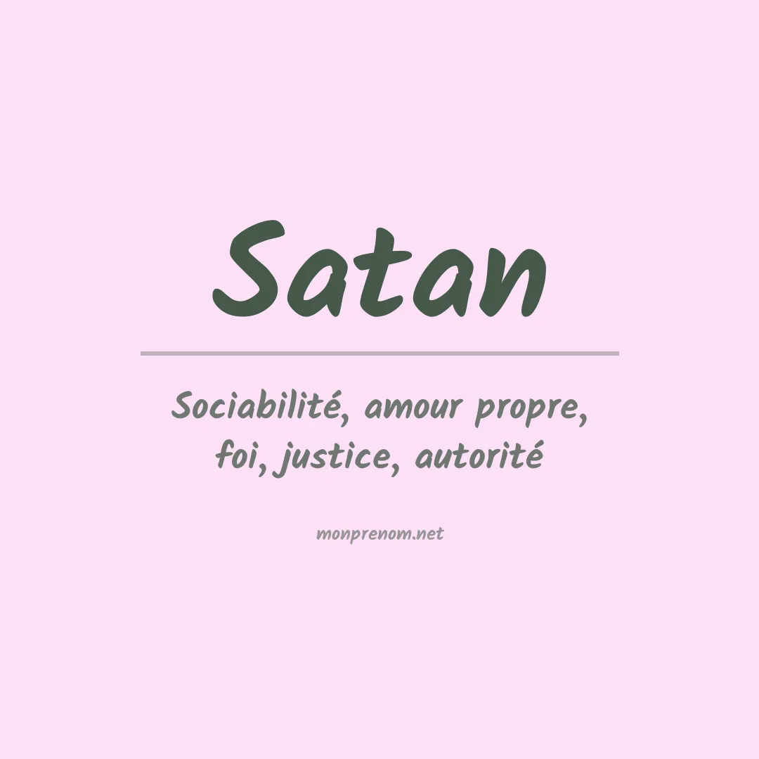 Signification du prénom Satan