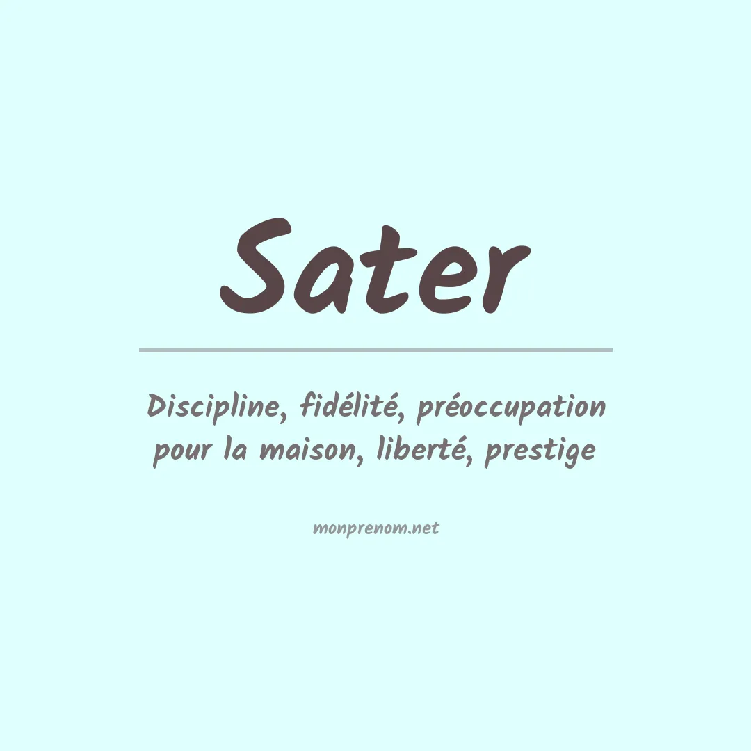 Prénom Sater