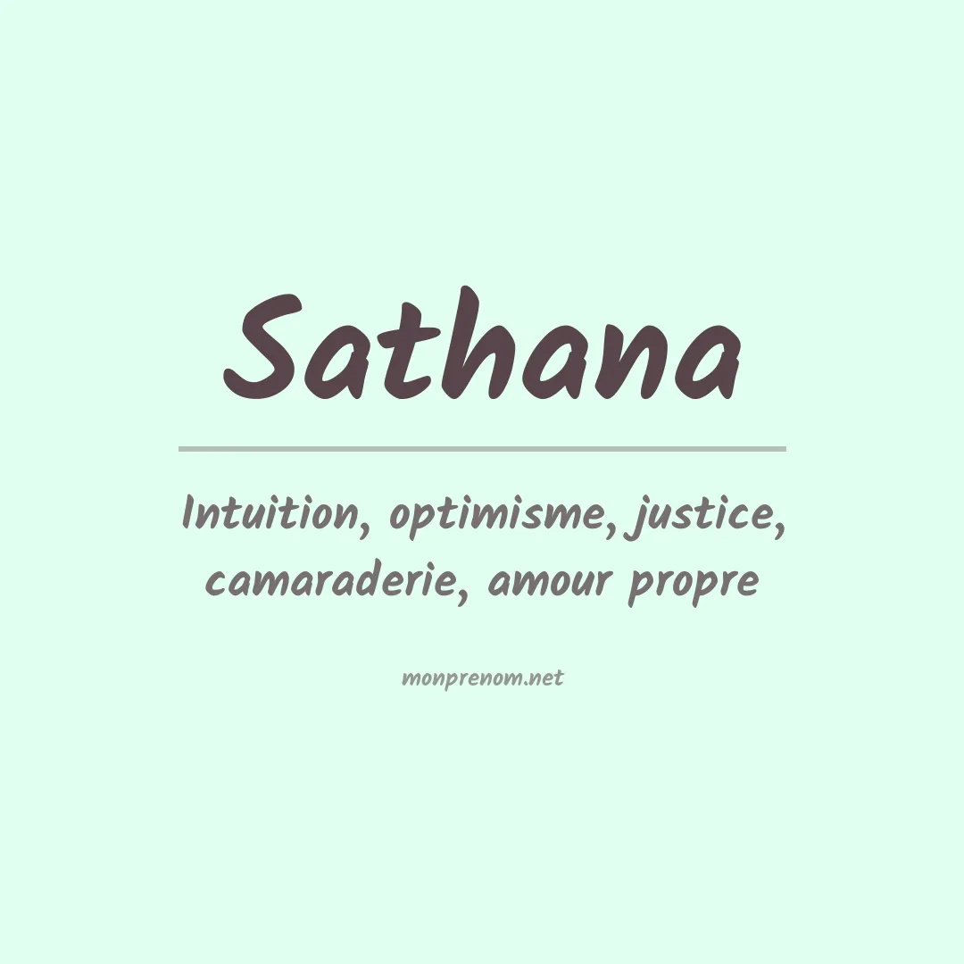 Signification du prénom Sathana