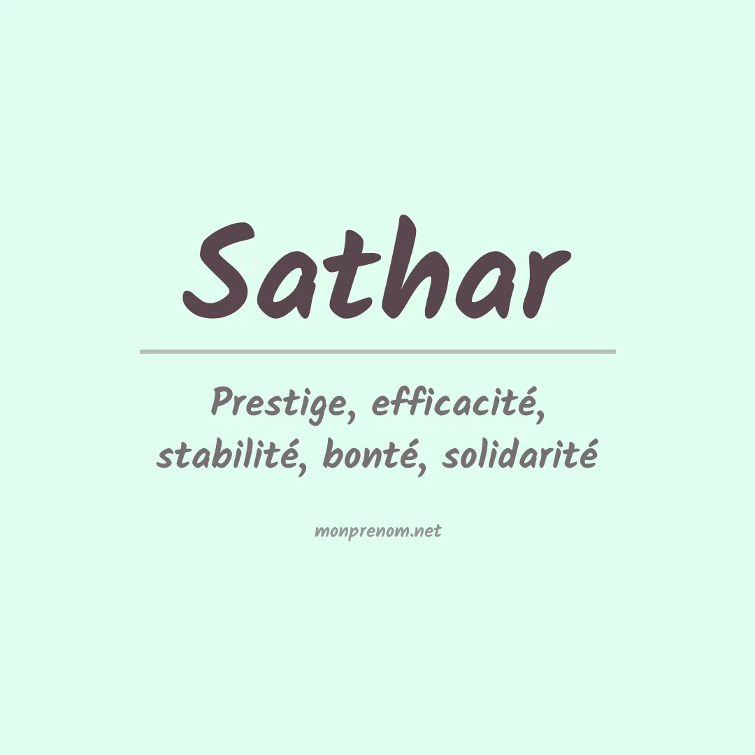 Signification du prénom Sathar