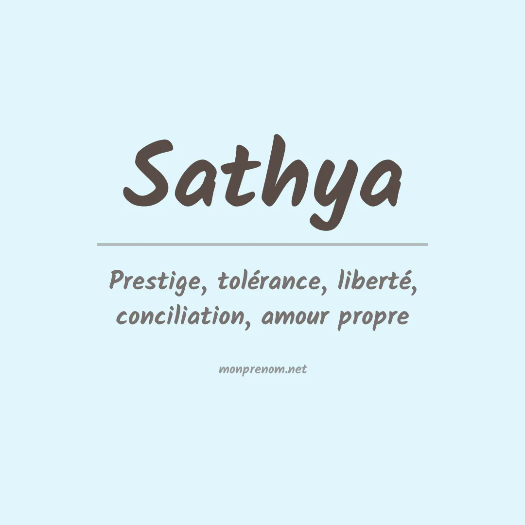 Signification du prénom Sathya