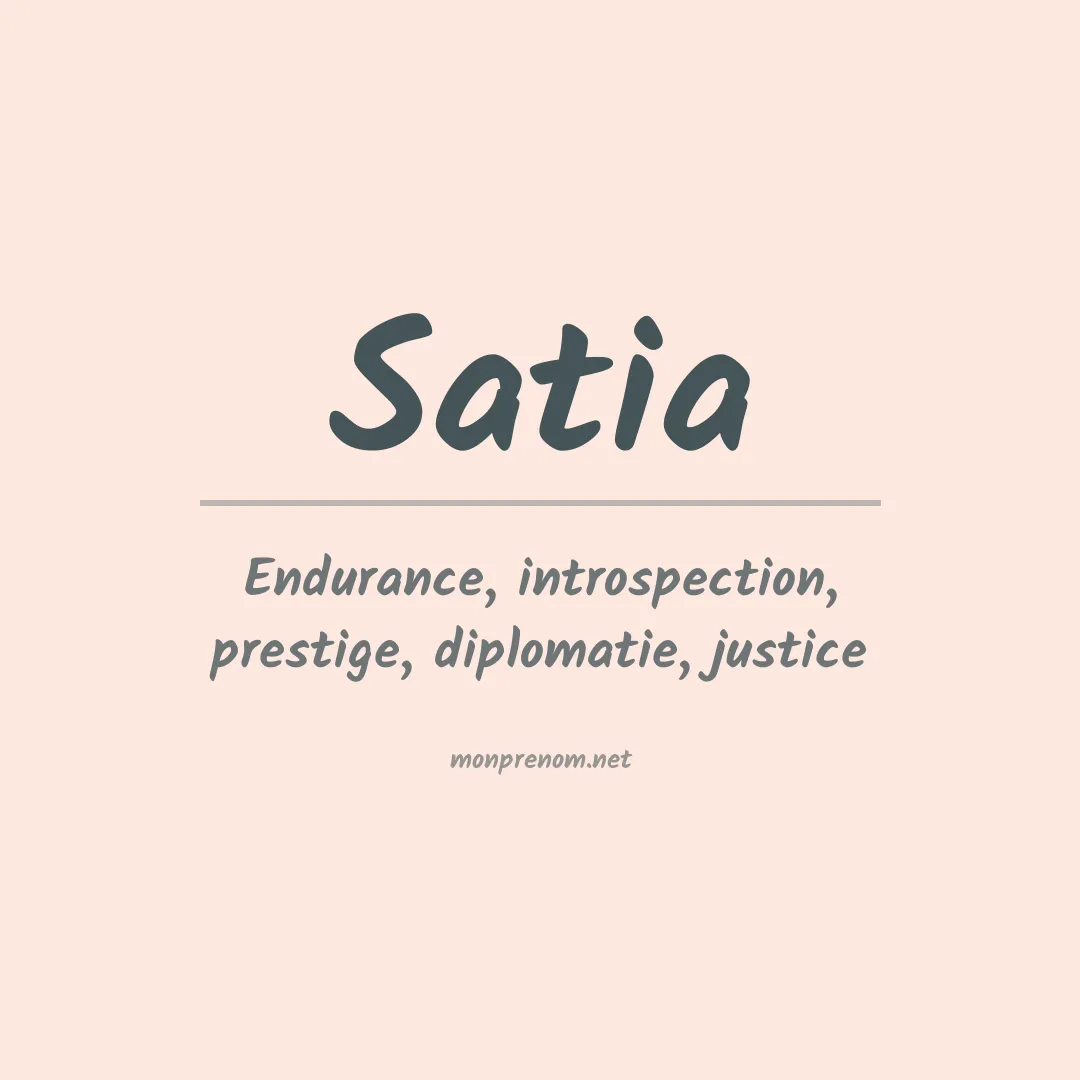 Prénom Satia