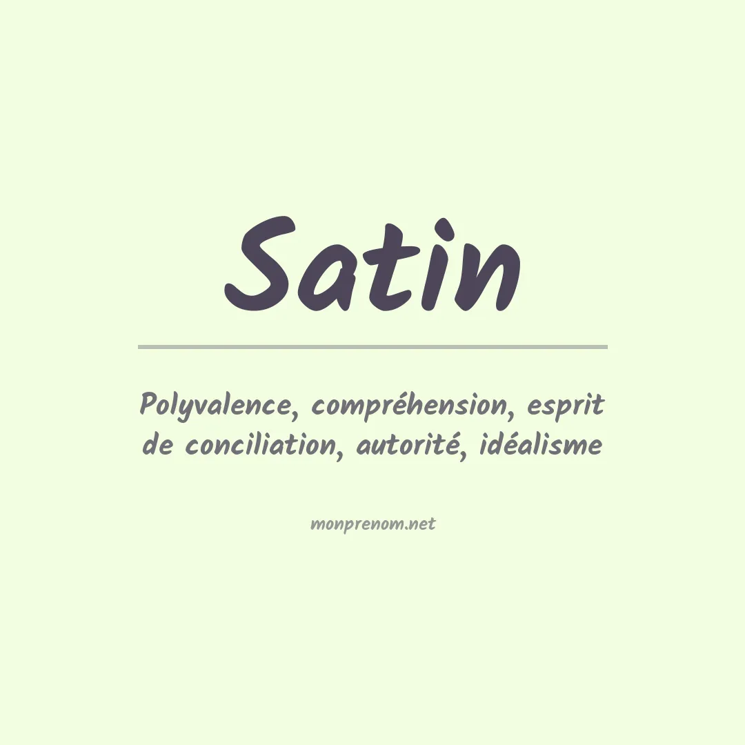 Prénom Satin