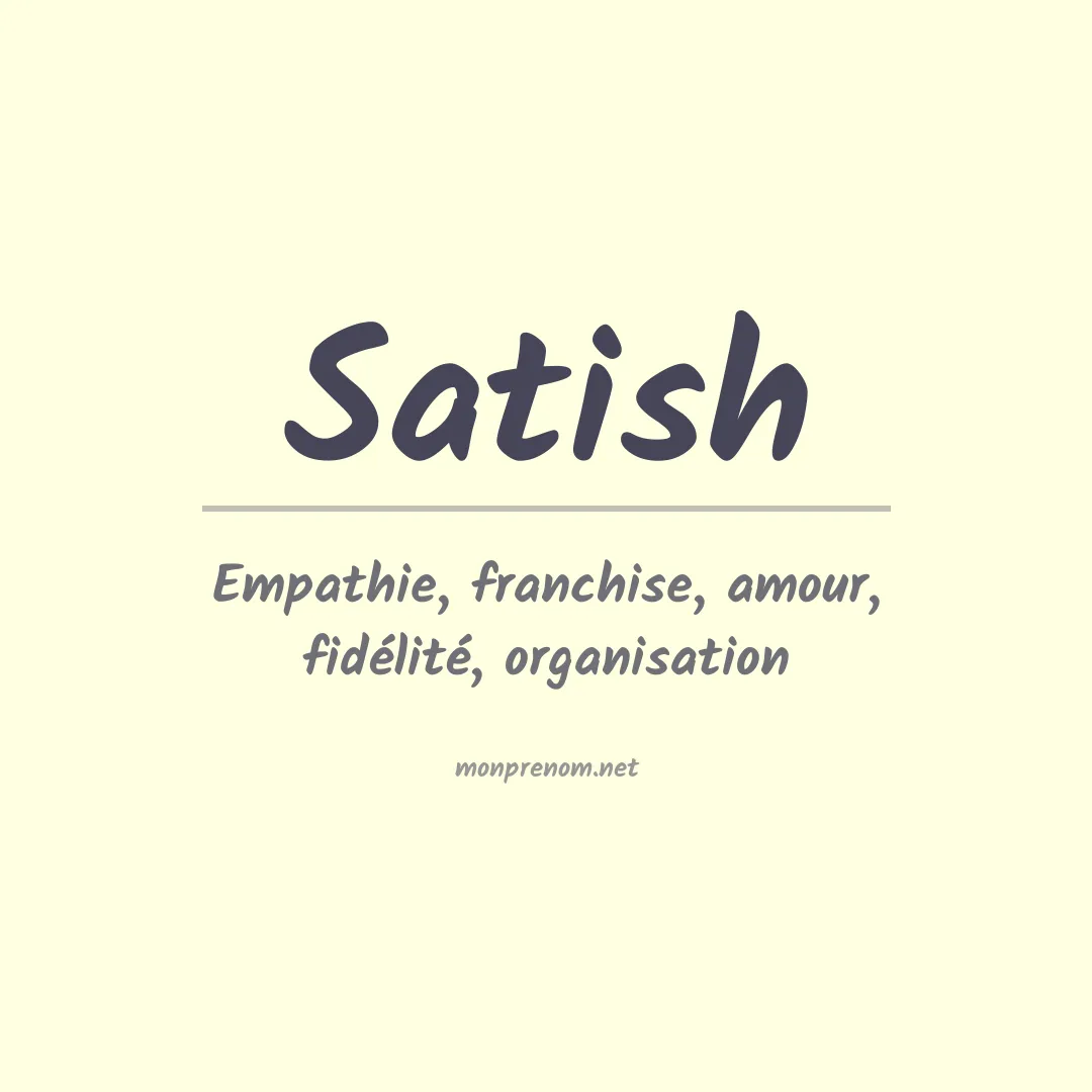 Signification du prénom Satish