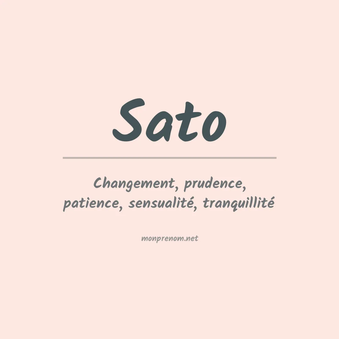 Prénom Sato