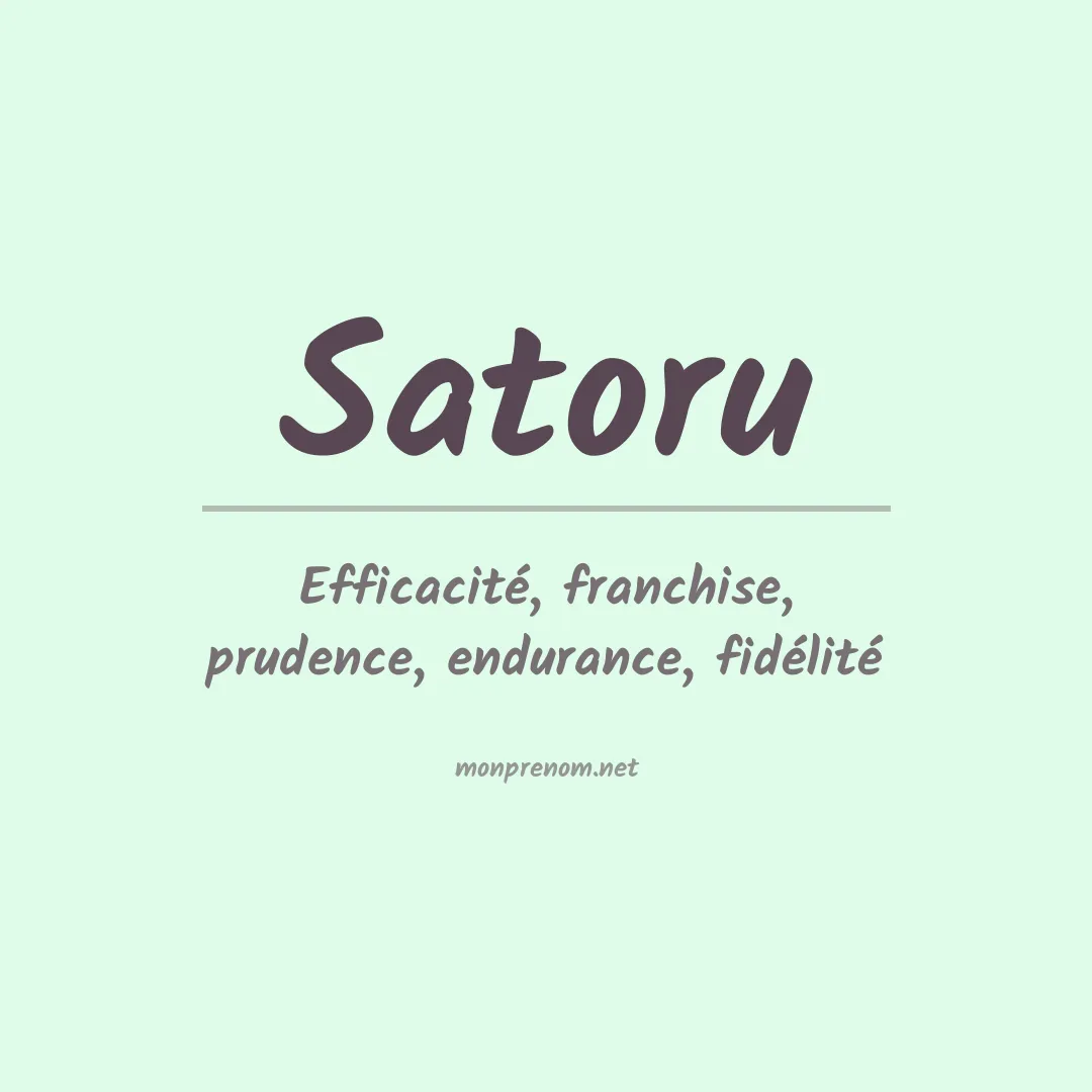 Prénom Satoru
