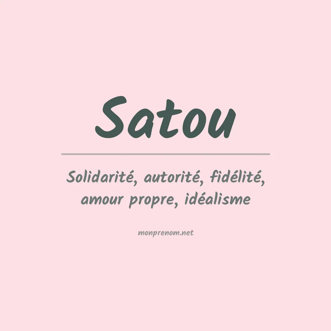 Signification du prénom Satou