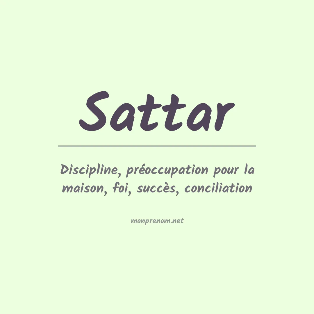 Prénom Sattar