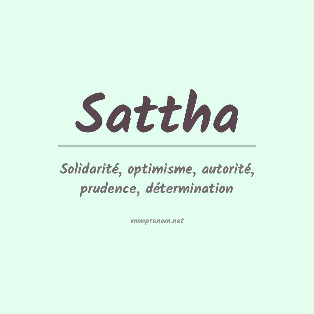 Signification du prénom Sattha