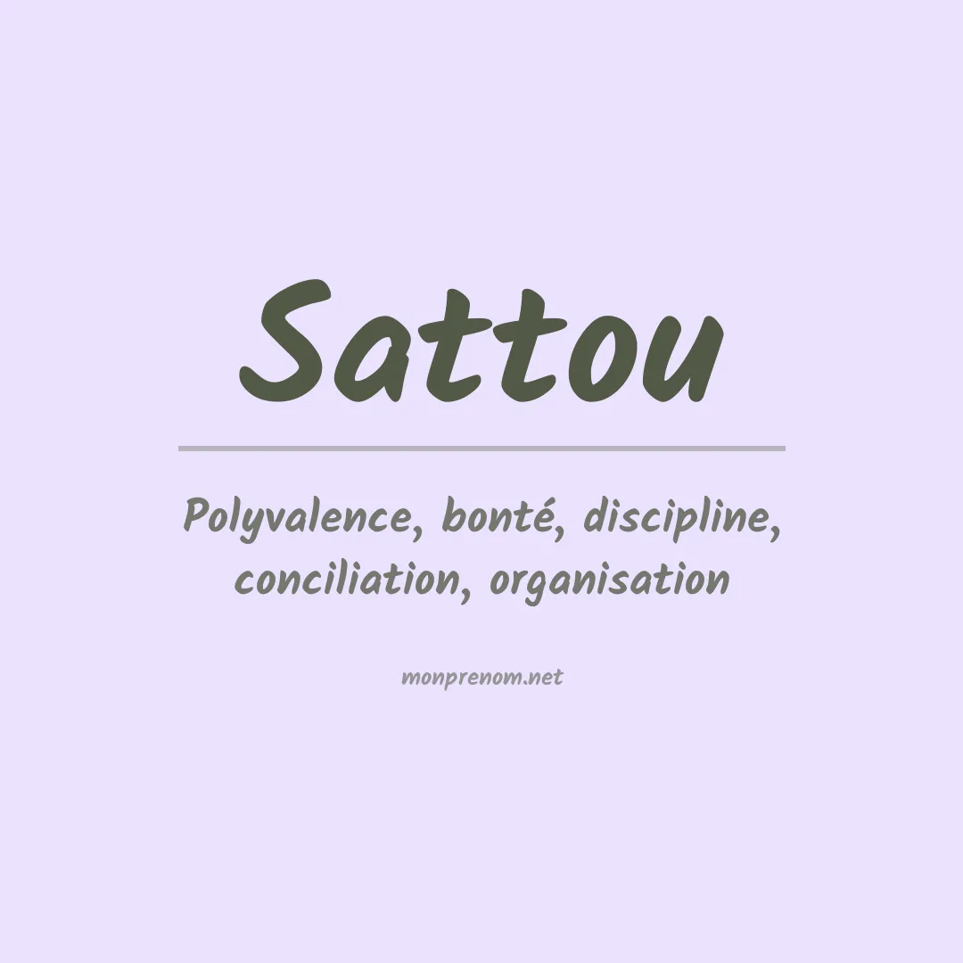 Signification du prénom Sattou
