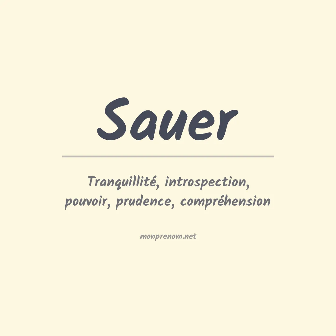 Prénom Sauer