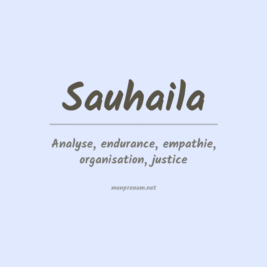 Signification du prénom Sauhaila