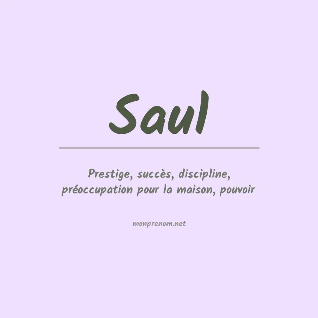 Prénom Saul