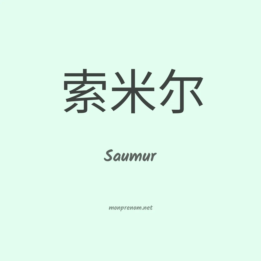 Saumur en chinois