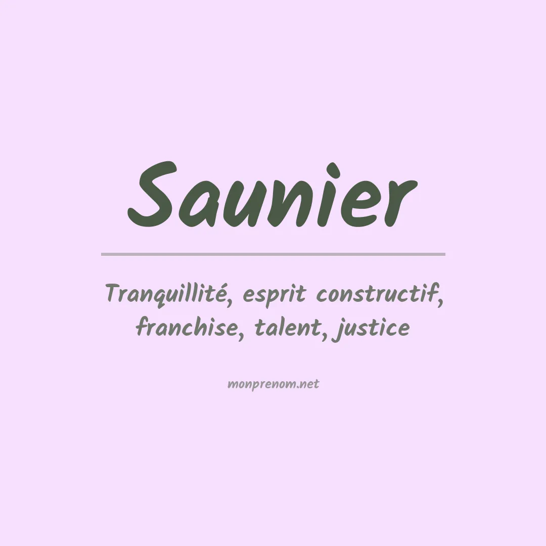 Prénom Saunier