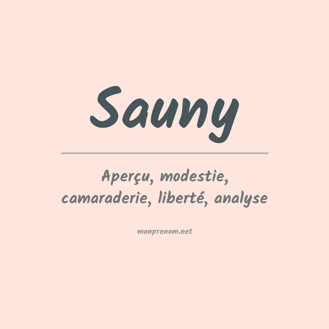 Signification du prénom Sauny