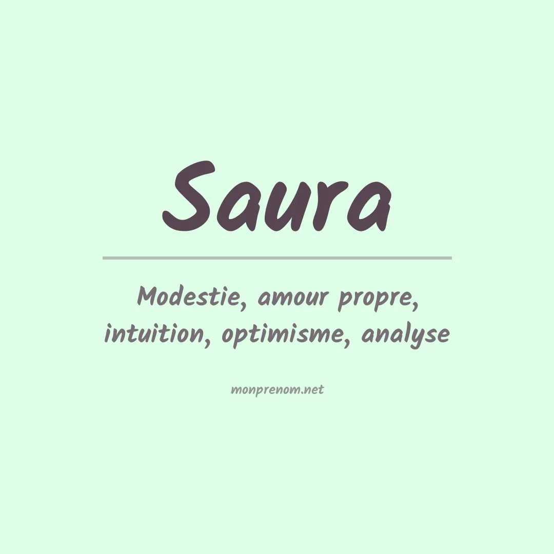 Signification du prénom Saura