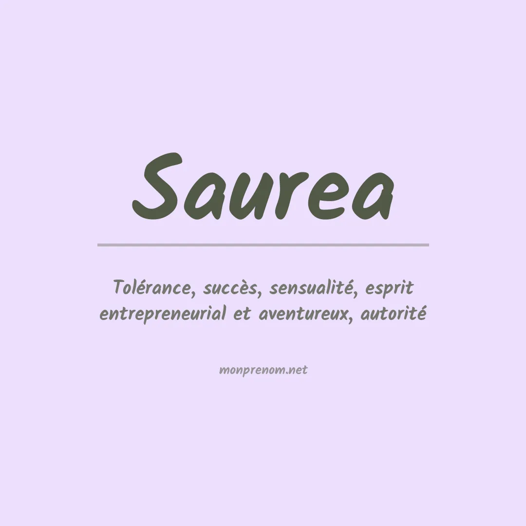 Signification du prénom Saurea