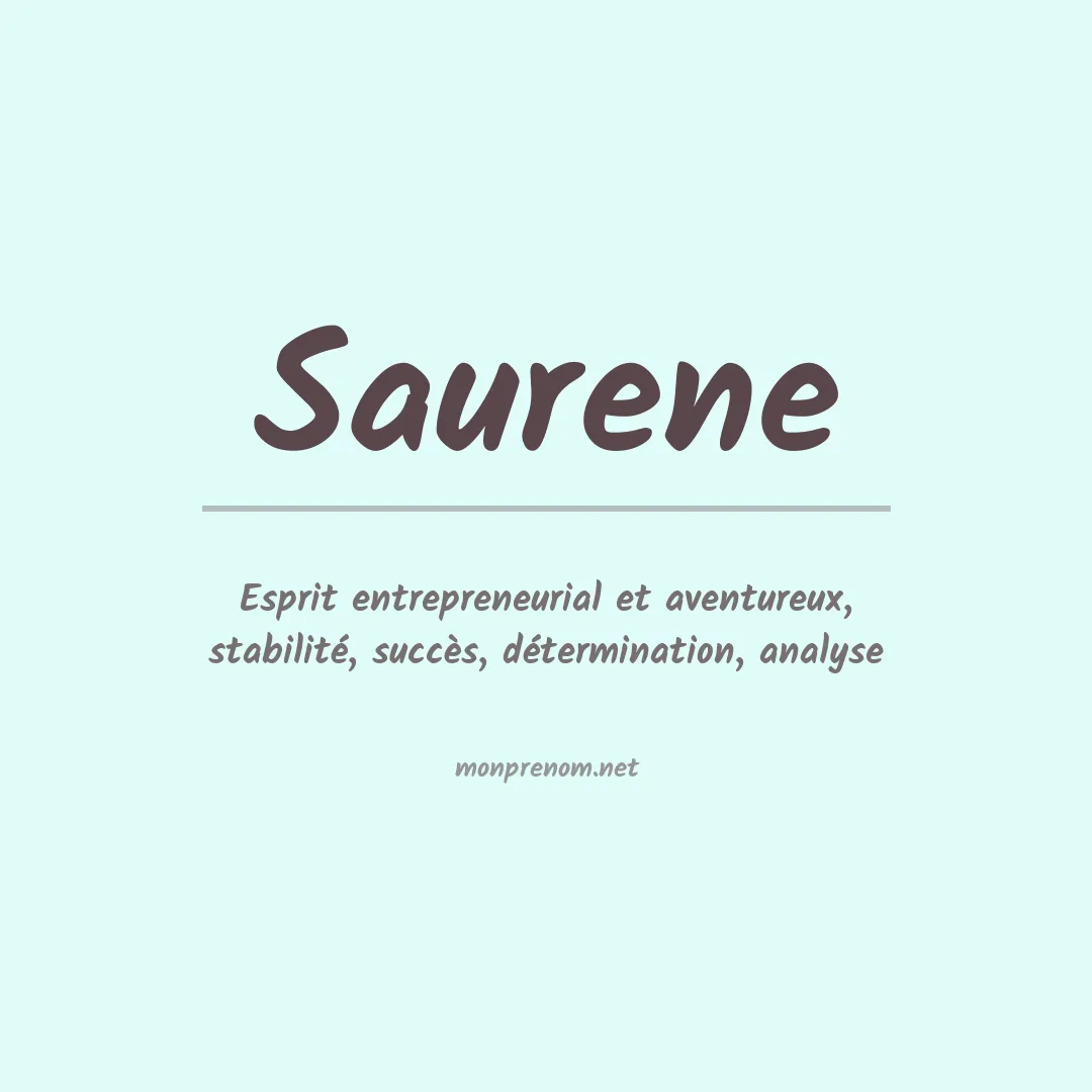 Signification du prénom Saurene