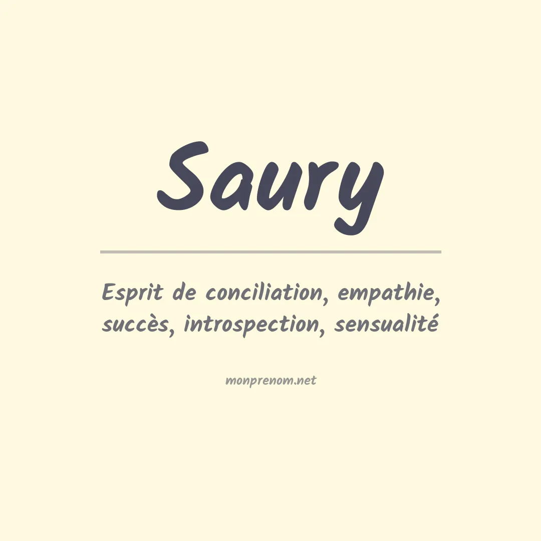 Prénom Saury