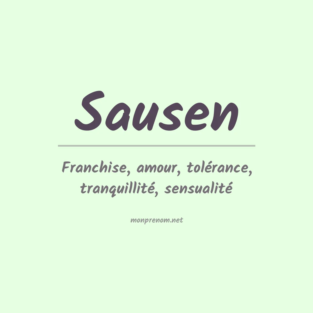 Signification du prénom Sausen