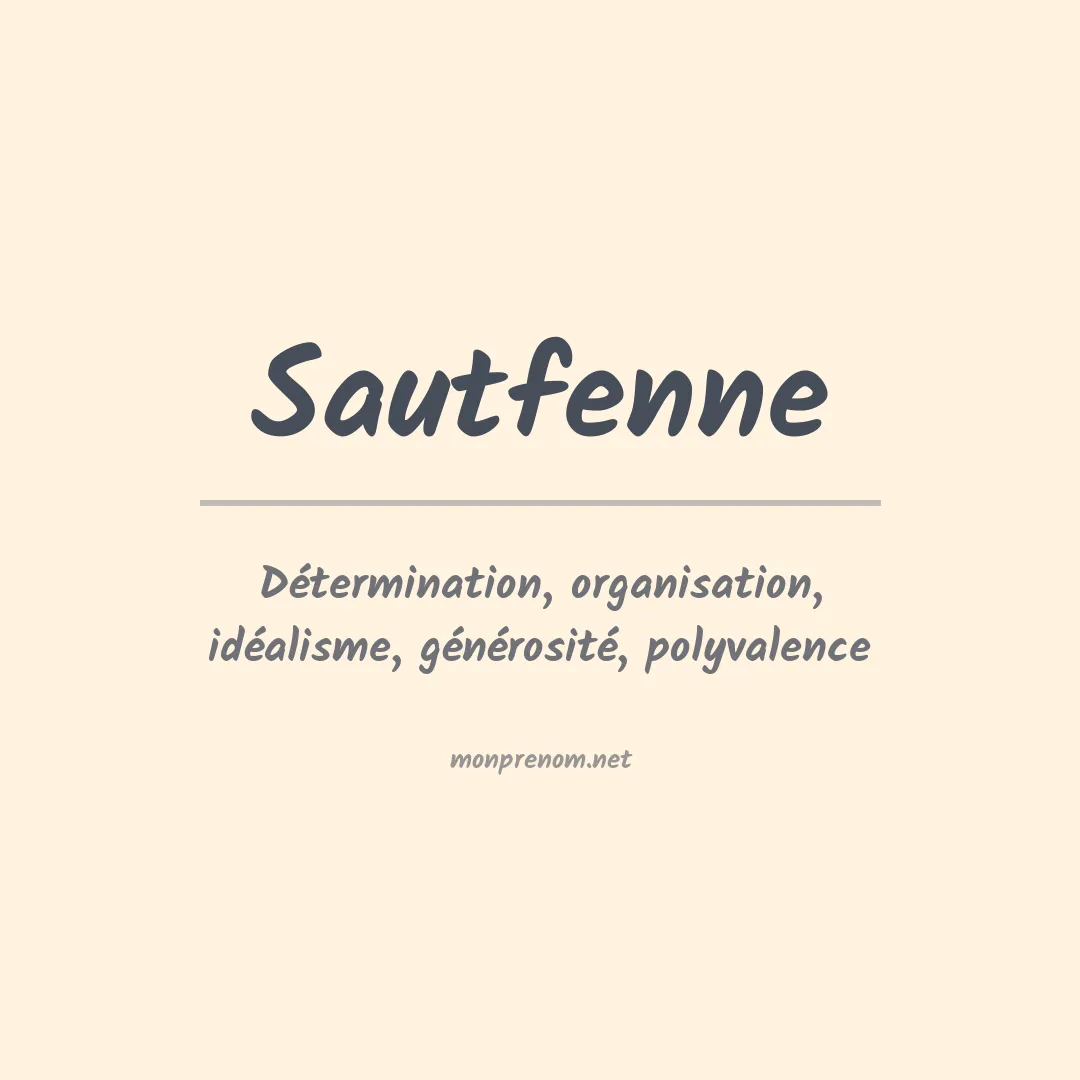 Signification du prénom Sautfenne