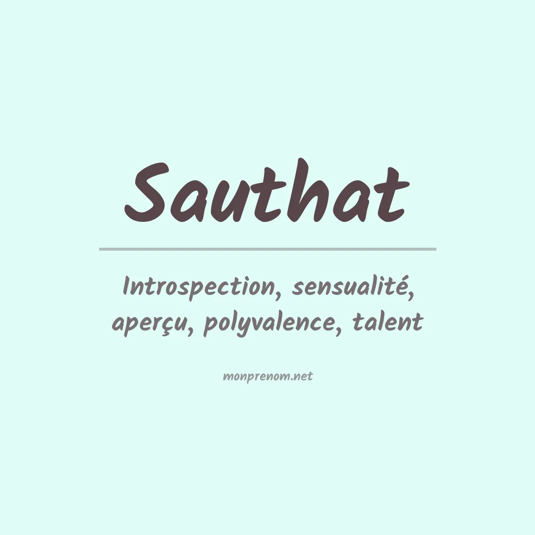 Signification du prénom Sauthat