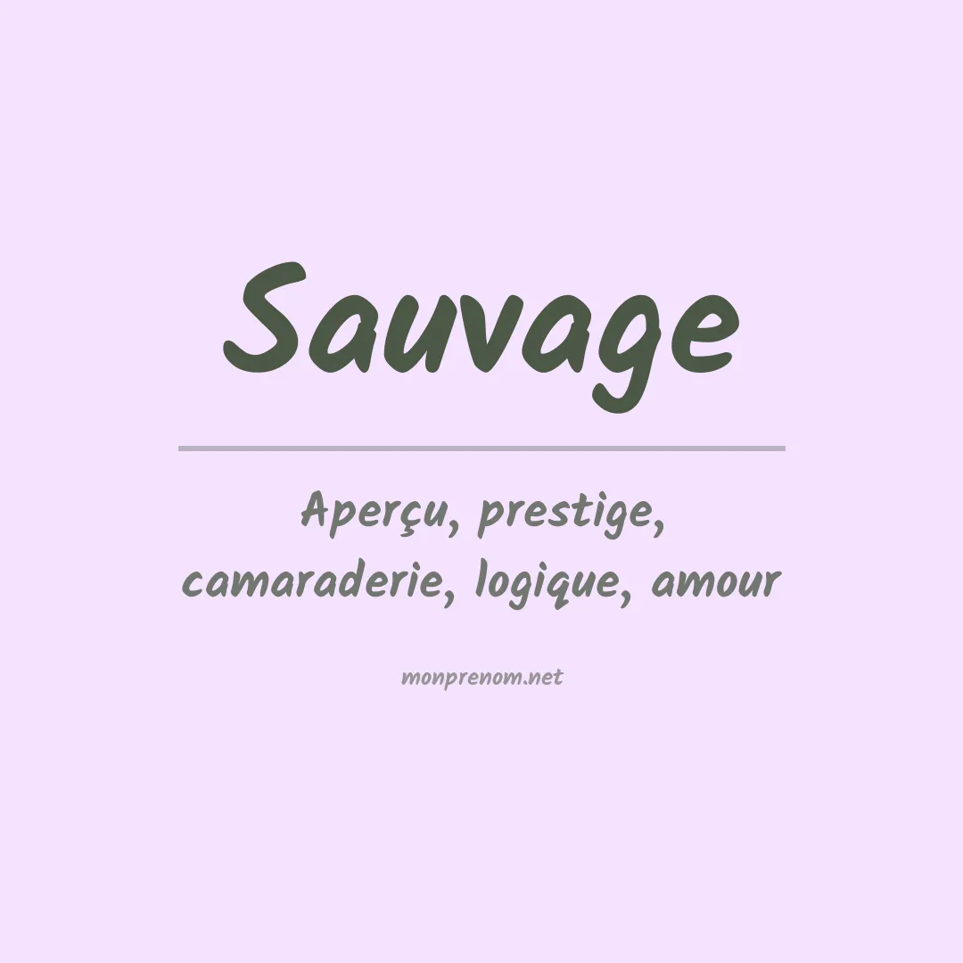 Prénom Sauvage