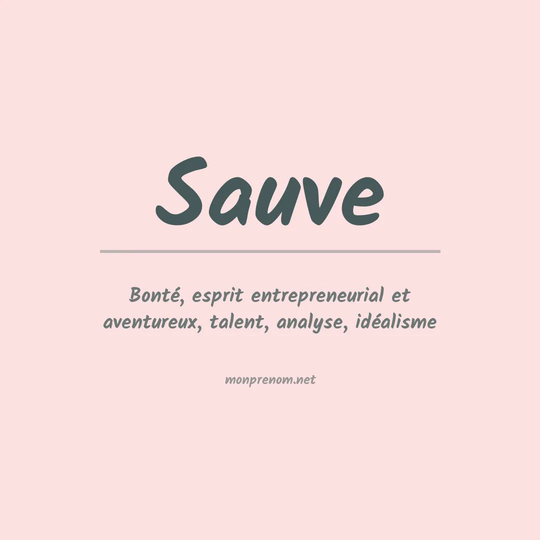 Prénom Sauve
