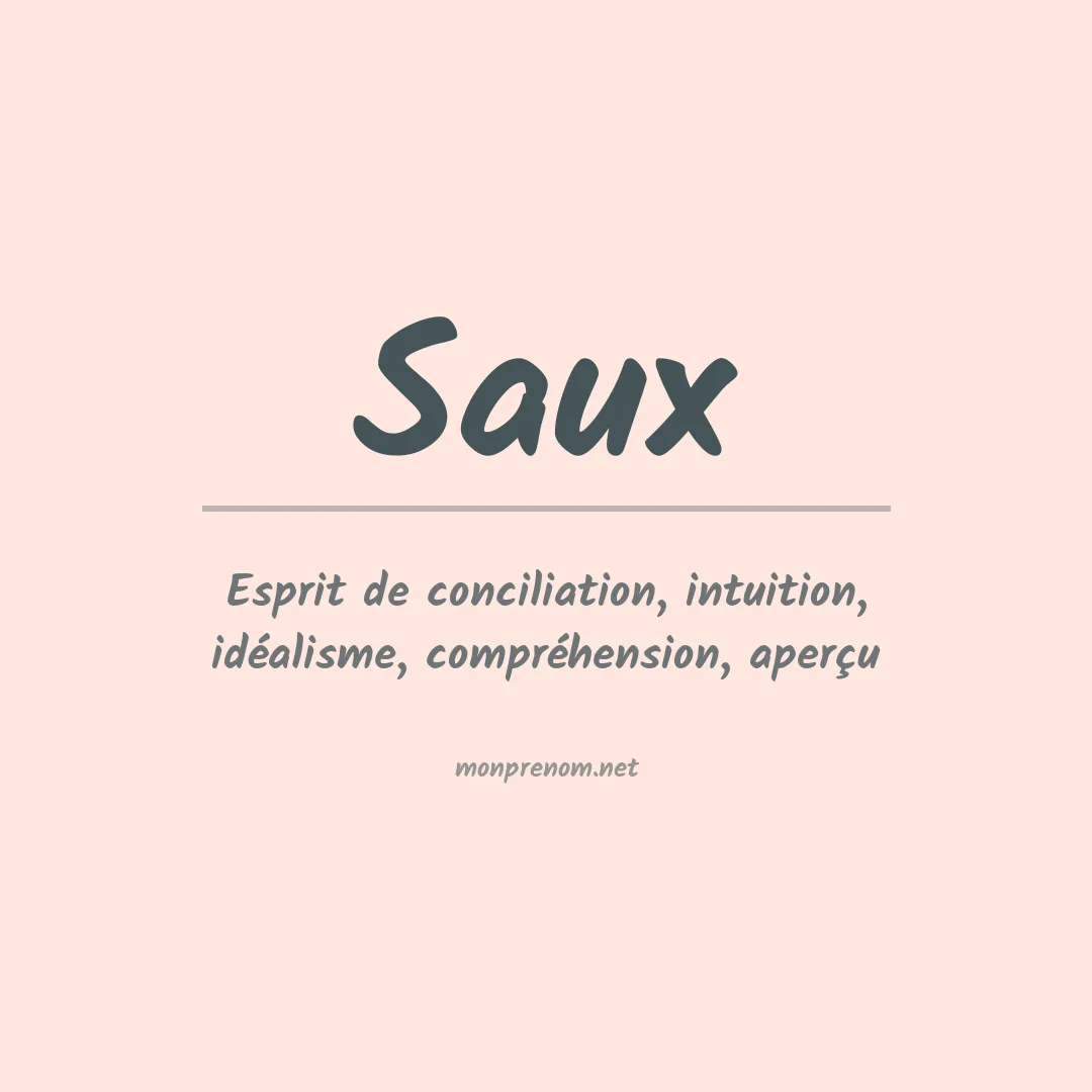 Signification du prénom Saux